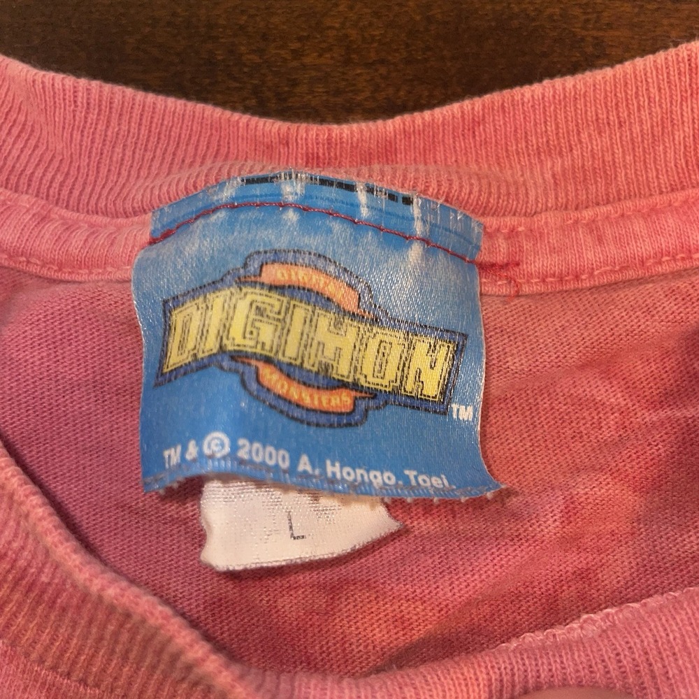 Vintage Digimon Pink Tie-Dye Shirt - Youth Size Large (Womens Small) - Picture 2 of 5